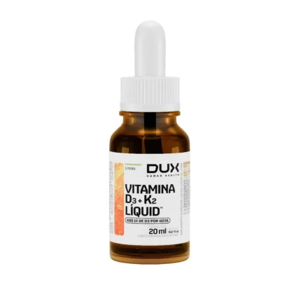 Vitamina D3 400UI + Vitamina K2 Dux Limão Gotas 20ml