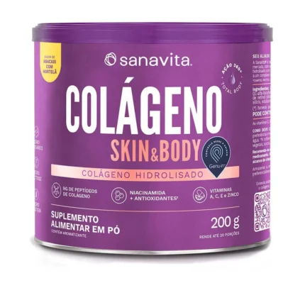 Colágeno Sanavita Skin Abacaxi com Hortelã Pó 200g