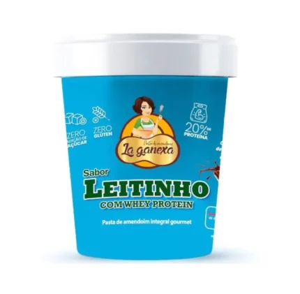Pasta de Amendoim Integral Gourmet (450g) - Sabor: Leite Ninho C/ Whey Protein