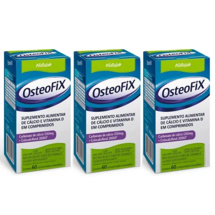 Kit C/3 Osteofix 1250Mg 200Ui C/60 comprimidos