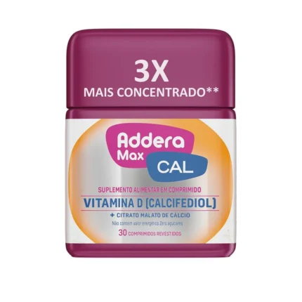 Vitamina D Addera Max Cal com 30 Comprimidos